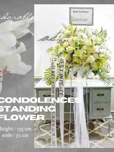 condolences standing flower standee 001