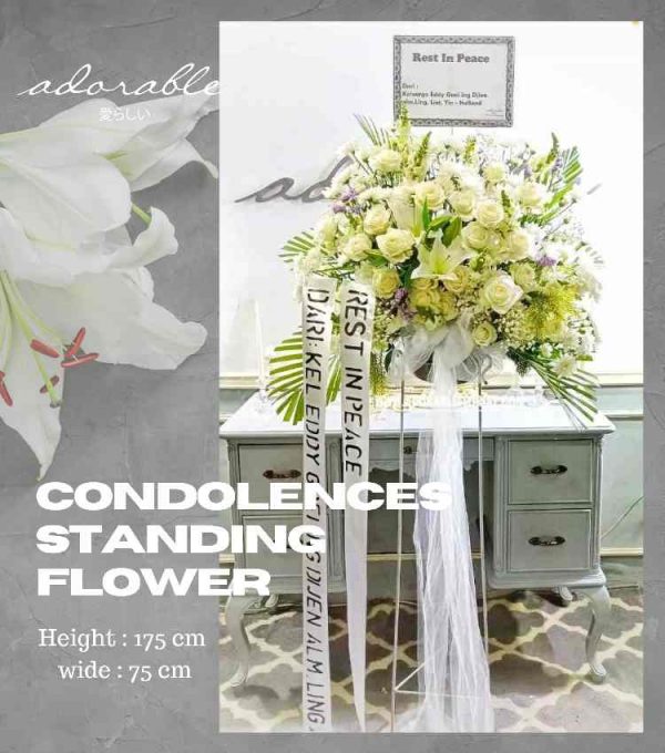 condolences standing flower standee 001