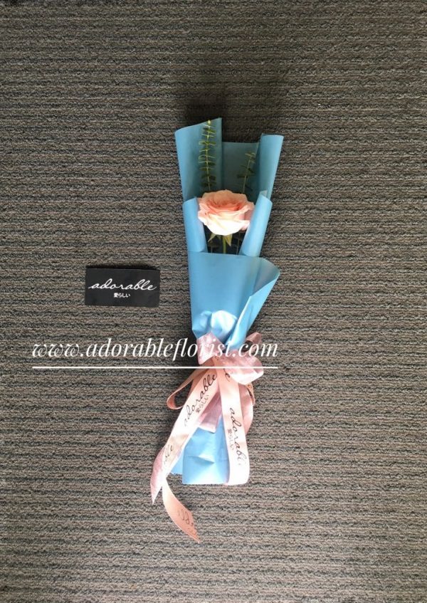 Dibawah penangangan staff Adorable Florist yang berpengelaman, sebatang rose menjadi hadiah bunga valentine yang mewah, dengan cara bungkus yang rapi, berkwalitas dan elegant. Khusus untuk hari valentine pemesanan single rose hanya berlaku untuk pembelian langsung di Toko , silakan hubungi kami untuk pemesanan.