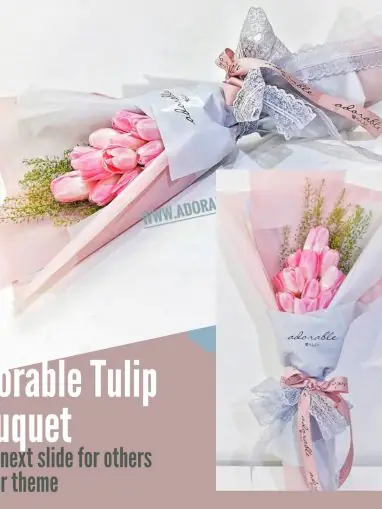 buket bunga tulip model 03