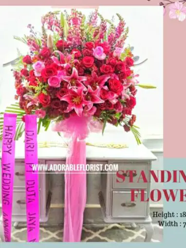 standing flower standee 005