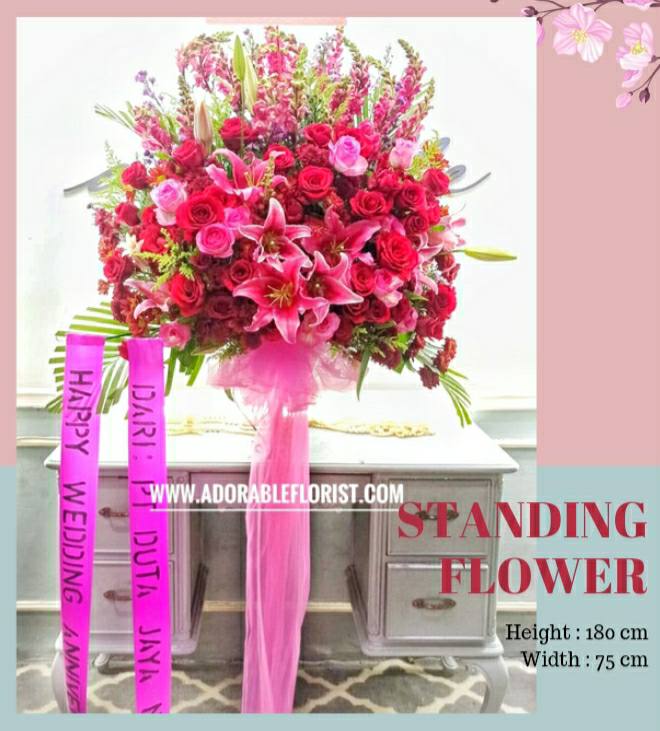 standing flower standee 005